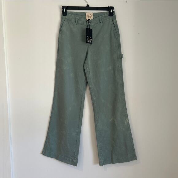 NWT Chaser Wide Leg High-Rise Pants, Green, Women's Size Small - Picture 1 of 6